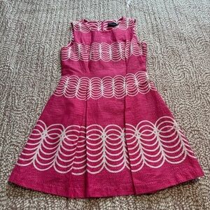 Just...Taylor Vibrant Pink and White Dress